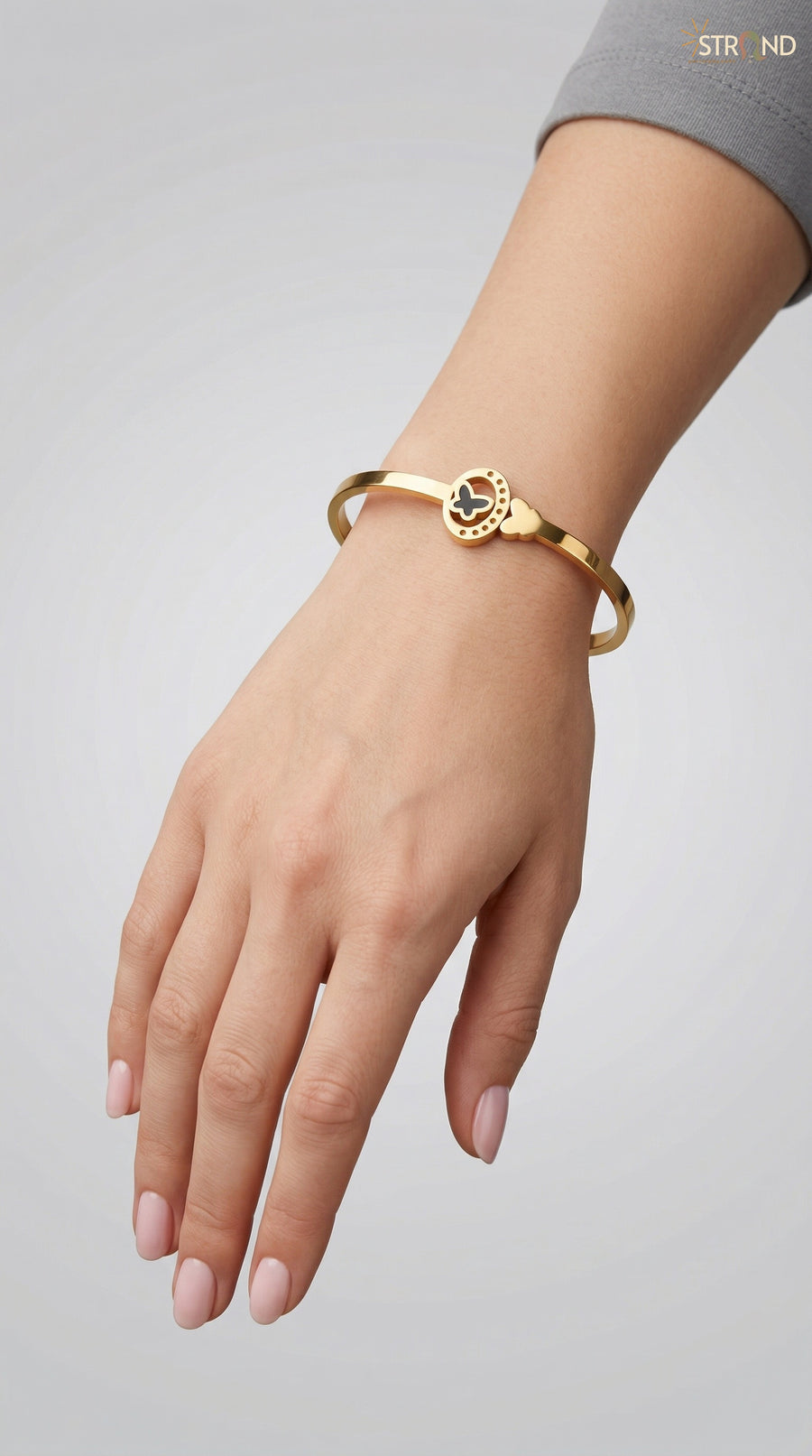 Gold-Toned Open Cuff Bracelet