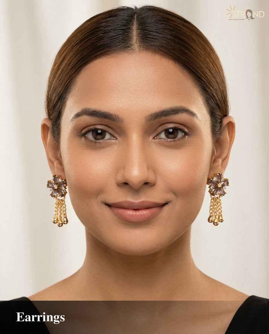 Elegant Floral Drop Earrings