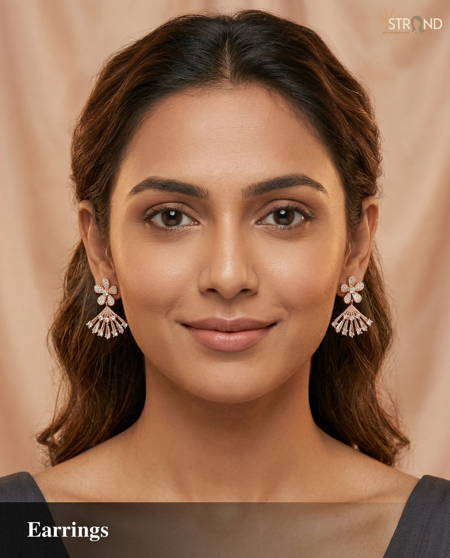Elegant Floral Drop Earrings