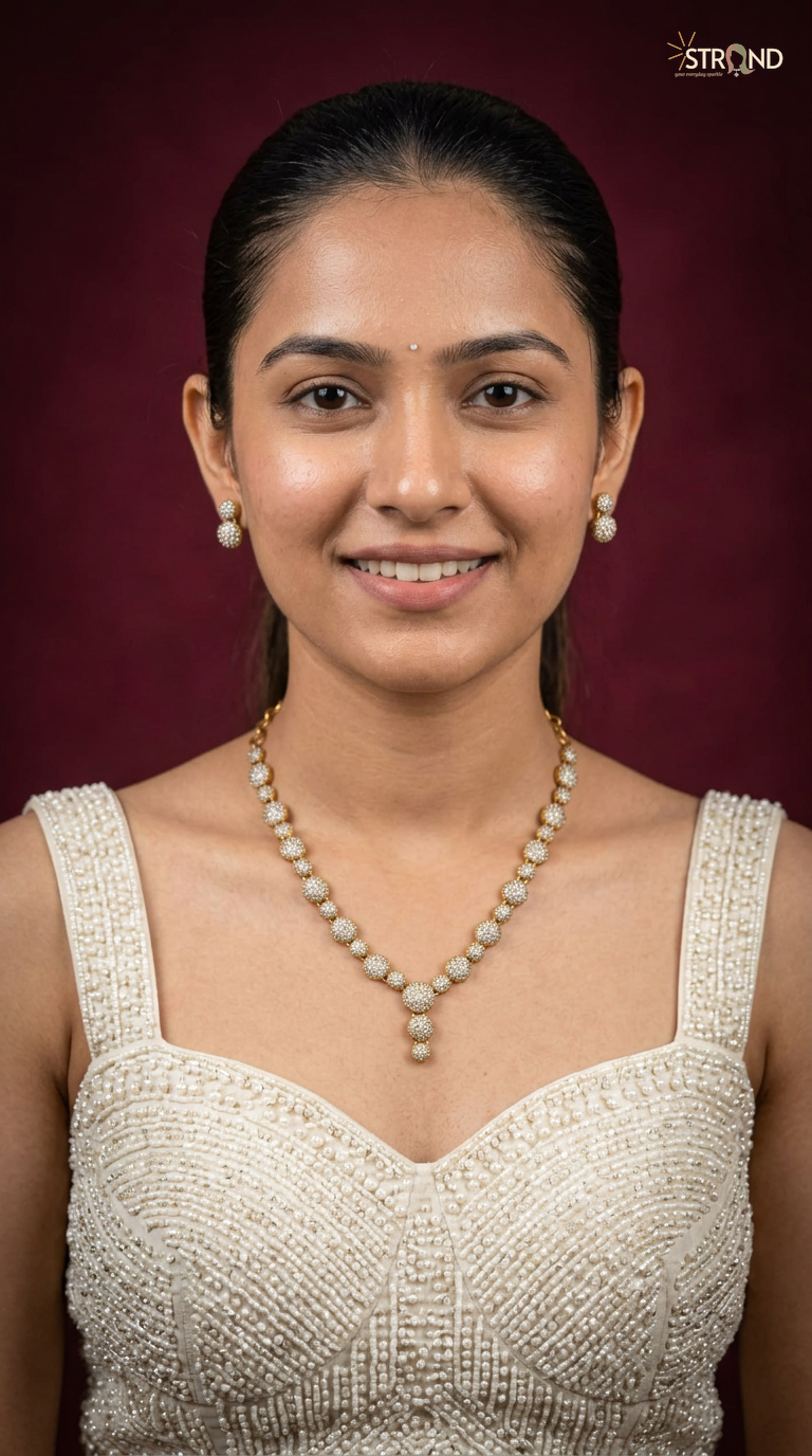 Elegant Pearl Cluster Necklace Set