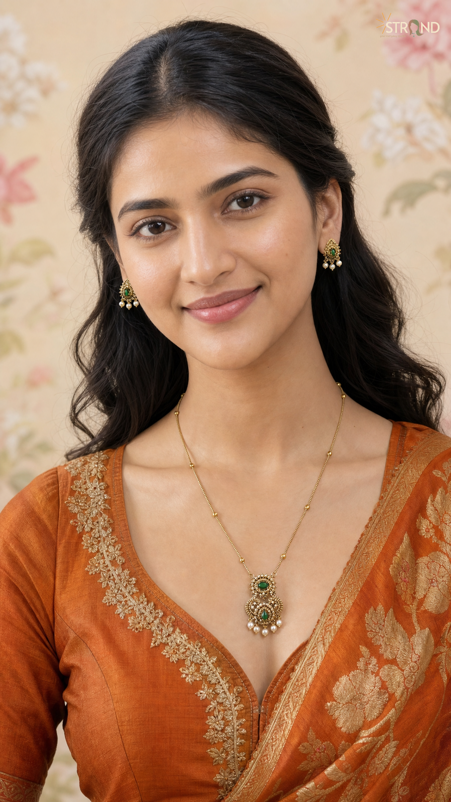 Elegant Green Stone Necklace Set