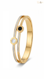 Elegant Gold-Toned Double Bracelet