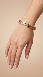 Elegant Gold-Toned Double Bracelet