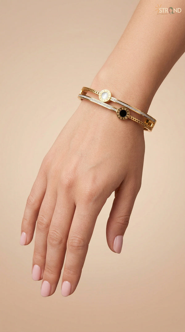 Elegant Gold-Toned Double Bracelet
