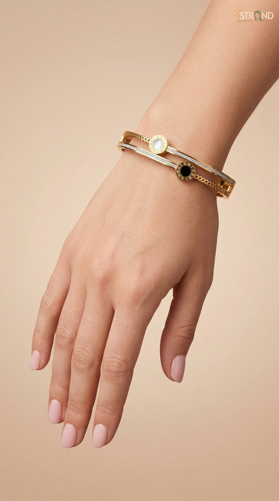Elegant Gold-Toned Double Bracelet