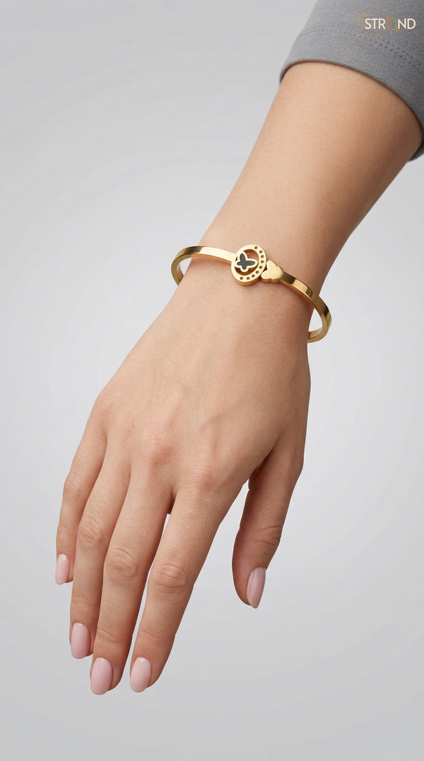 Gold-Toned Open Cuff Bracelet