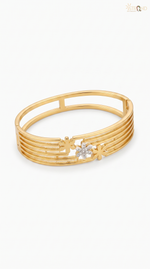 Gold-tone Floral Cuff Bracelet