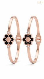 Elegant Floral Rose Gold Bangle