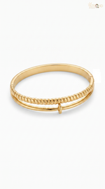 Elegant Gold-Toned Double Bangle