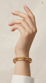 Elegant Gold-Toned Double Bangle