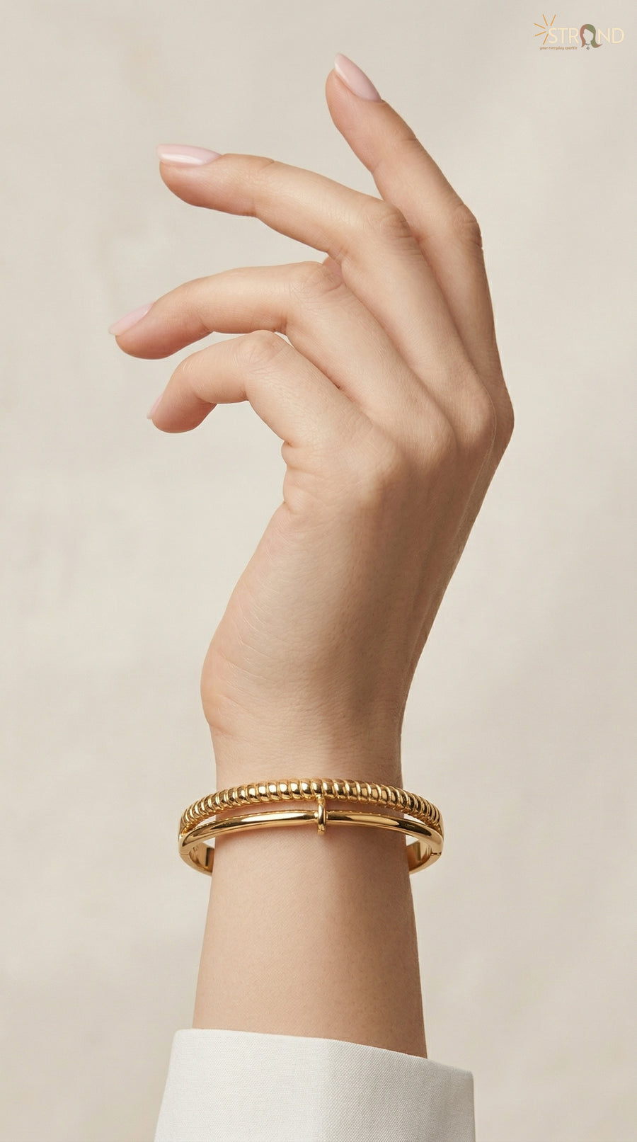 Elegant Gold-Toned Double Bangle
