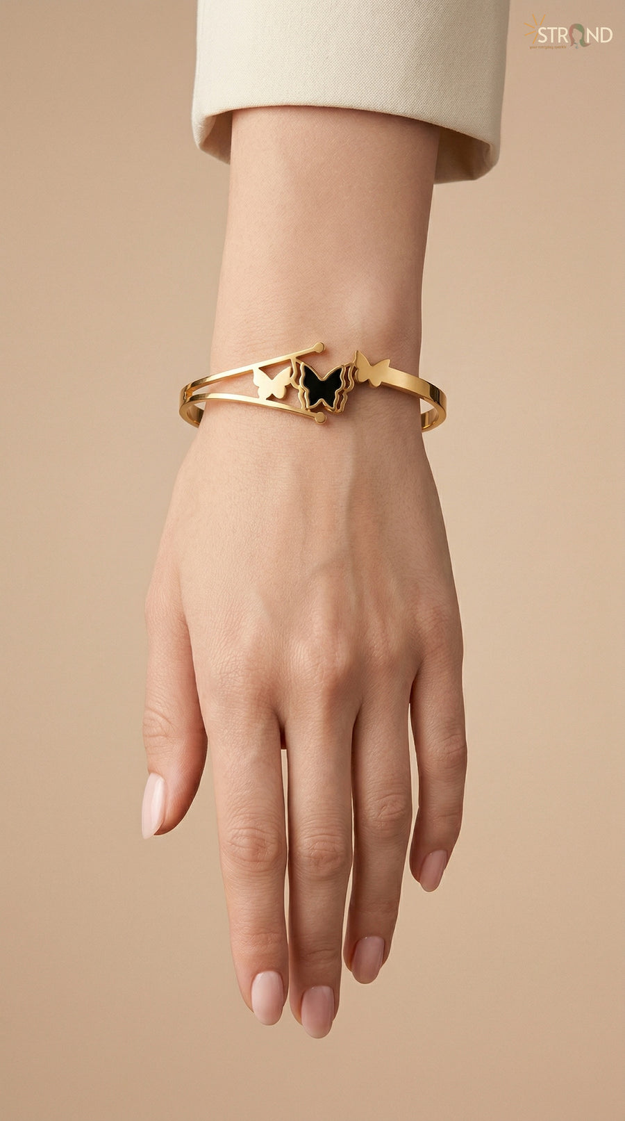 Gold Butterfly Cuff Bracelet