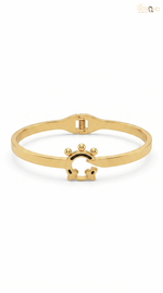 Gold-Toned Crown Cuff Bracelet