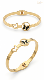 Gold Butterfly Motif Cuff Bracelet