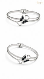 Elegant Heart and Butterfly Bangle