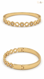 Delicate Gold-Tone Floral Bracelet