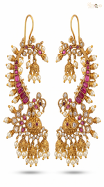 Gold-Toned Statement Jhumka Earrings