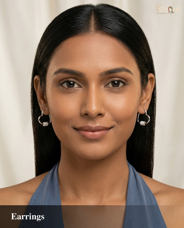 Elegant Silver-Toned Hoop Earrings
