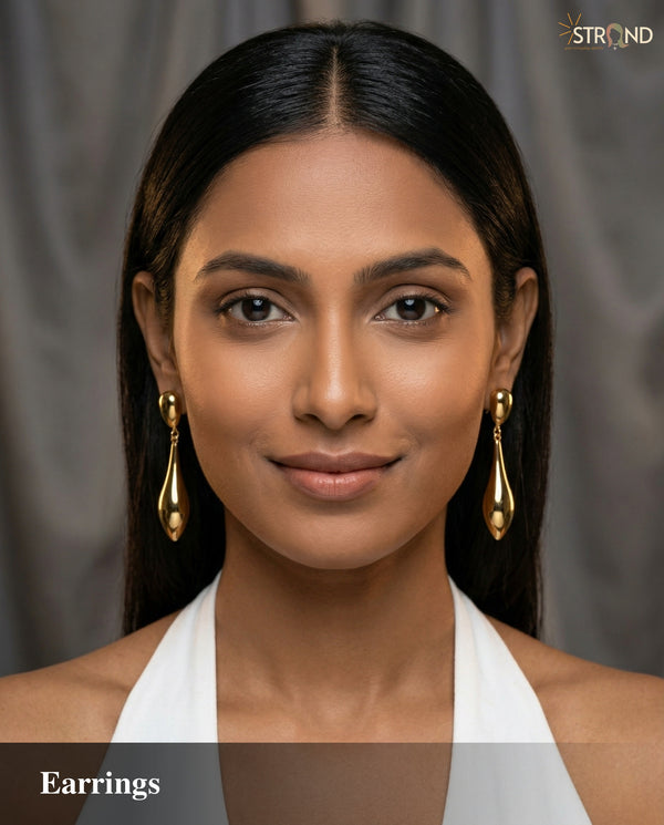Elegant Gold-Toned Statement Earrings