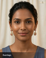 Elegant Ruby Gold Drop Earrings