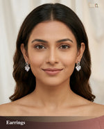 Radiant Silver-Tone Statement Earrings