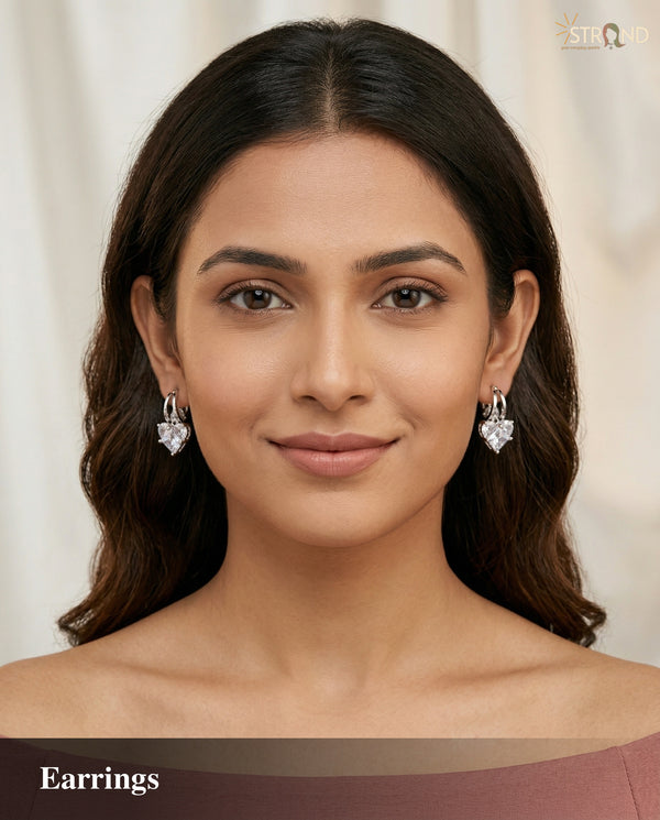 Radiant Silver-Tone Statement Earrings