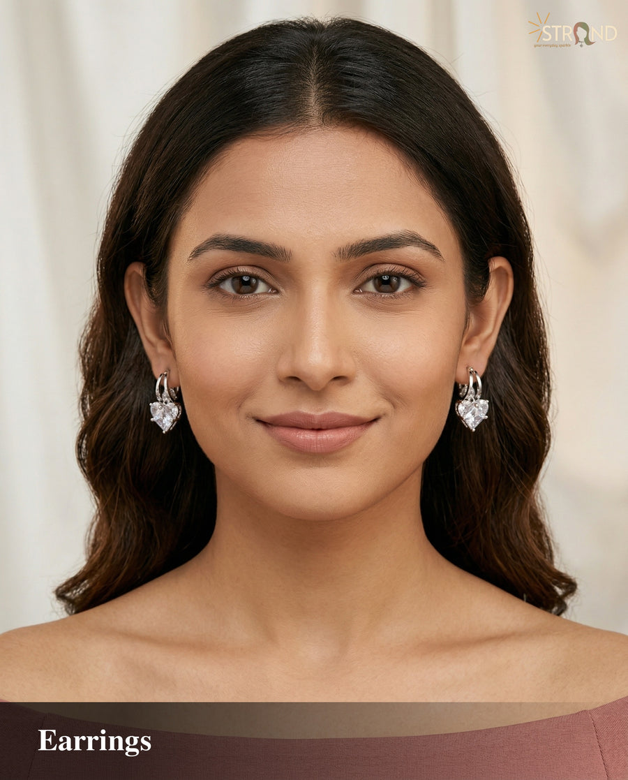 Radiant Silver-Tone Statement Earrings