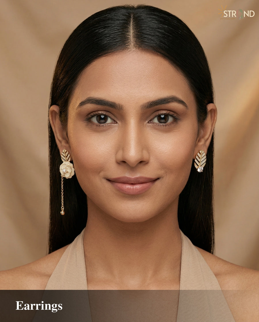 Elegant Gold-Toned Drop Earrings