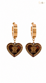 Elegant Gold-Toned Heart Earrings