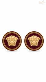 Elegant Gold Circular Stud Earrings