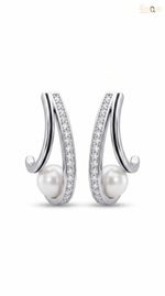 Elegant Silver-Toned Statement Earrings