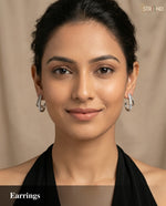 Elegant Silver-Toned Statement Earrings