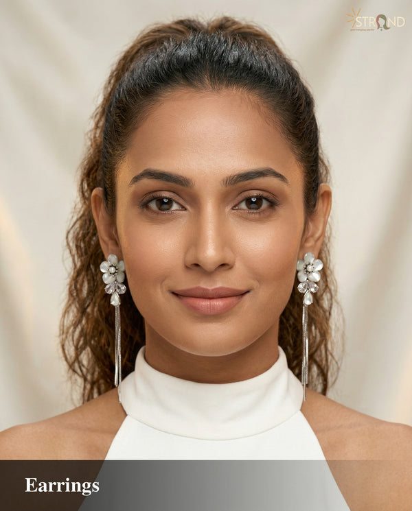Elegant Floral Statement Earrings