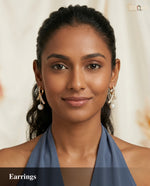 Elegant Gold Pearl Drop Earrings