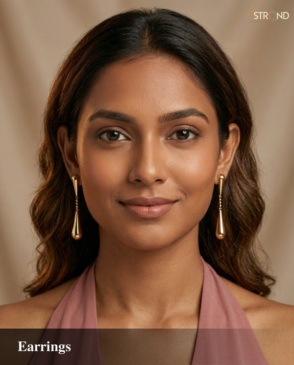 Elegant Gold-Toned Drop Earrings