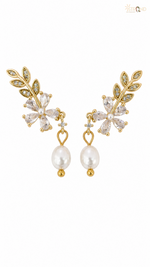 Elegant Leaf-Shaped Stud Earrings
