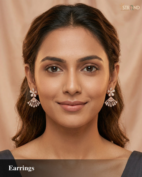 Elegant Floral Drop Earrings