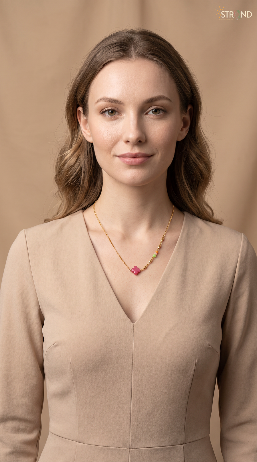 Elegant Gold-Toned Bead Necklace