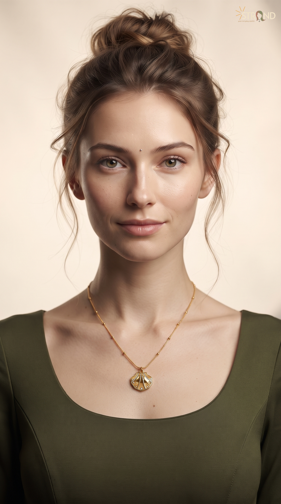 Gold-Toned Seashell Pendant Necklace