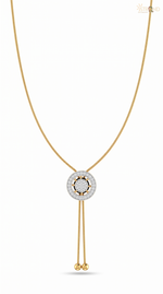 Elegant Gold-Toned Lariat Necklace