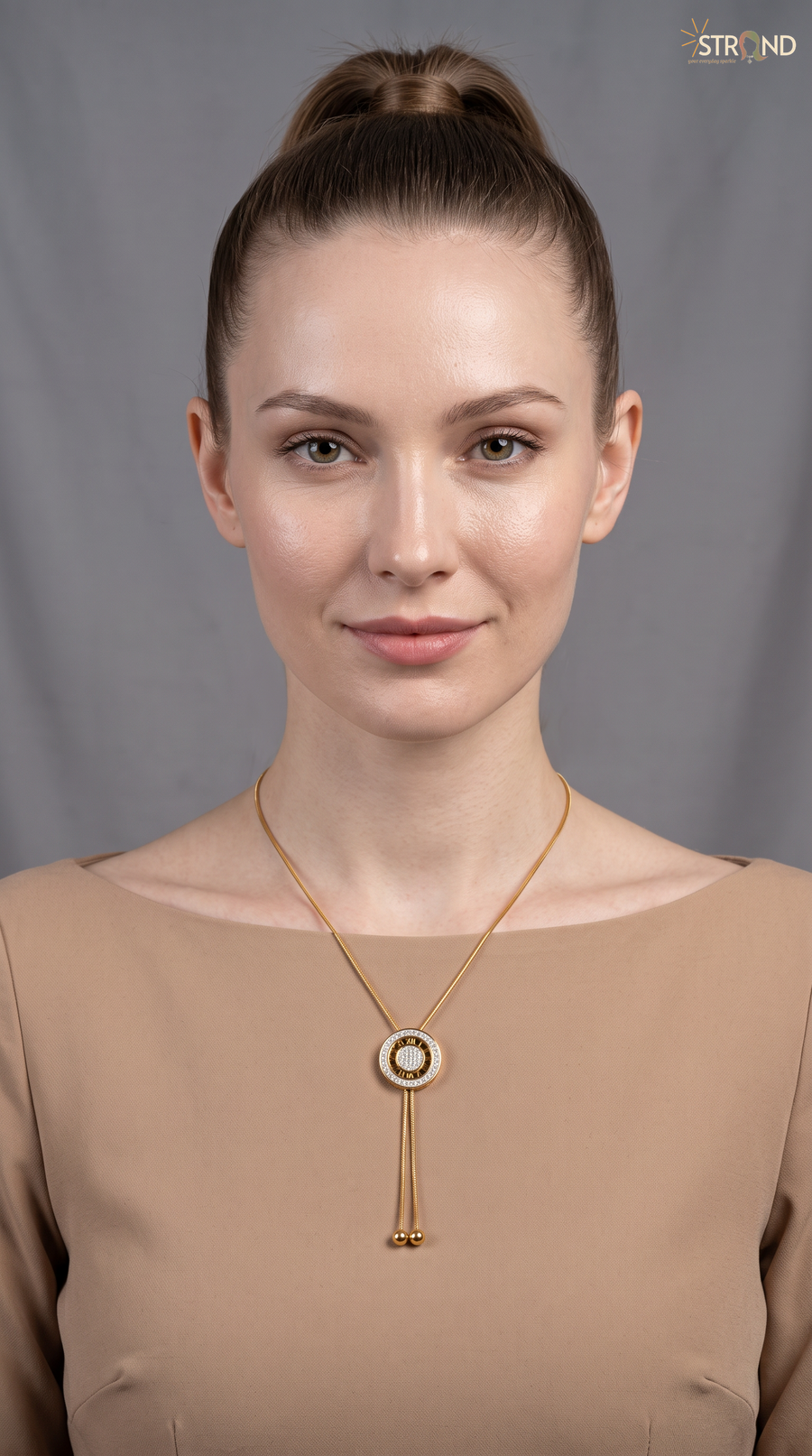 Elegant Gold-Toned Lariat Necklace