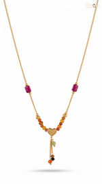 Colorful Bead Lariat Necklace