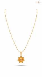 Elegant Gold Floral Pendant Necklace