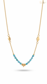 Gold Chain with Turquoise Beads