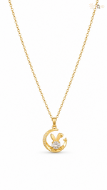Elegant Crescent Moon Pendant Necklace