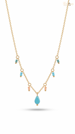 Delicate Gemstone Charm Necklace
