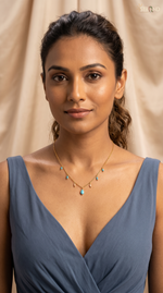 Delicate Gemstone Charm Necklace