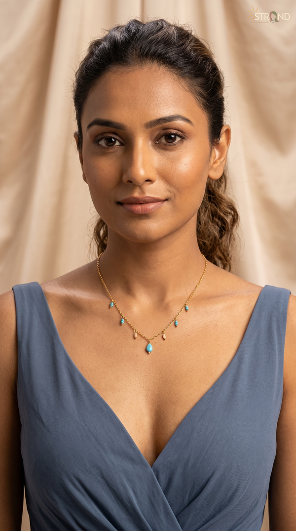 Delicate Gemstone Charm Necklace