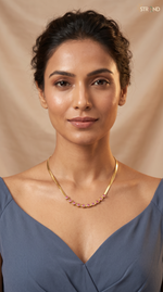 Elegant Gold Necklace with Pink Accents
