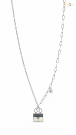 Elegant Silver Padlock Necklace